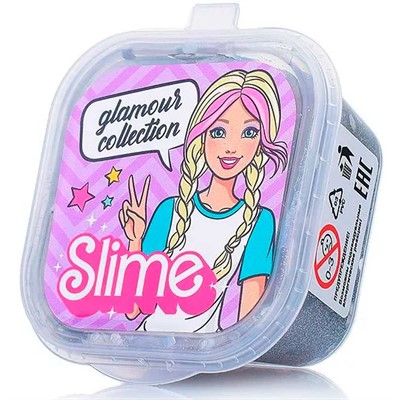 Лизун Slime Glamour collection crunch серебряный с блестками 60 г SLM181 - фото 26546803