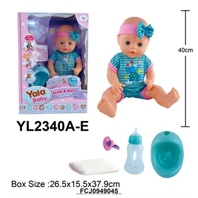 Пупс Yale Baby BL2340A-E 40 см. а сксесс. в кор. - фото 26568313