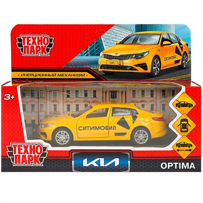 Модель OPTIMA-12TAX-CITI KIA OPTIMA СИТИМОБИЛ 12 см желтый Технопарк  в коробке - фото 26569902