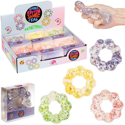 Игрушка Крутой замес Супергель браслет блестки 8*8см, с тегом Т25371 1Toy - фото 27708525