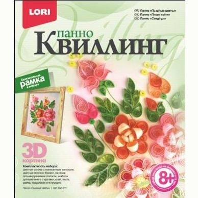 Набор для творчества Квиллинг Панно Пышные цветы Квл-011 Lori - фото 28017293