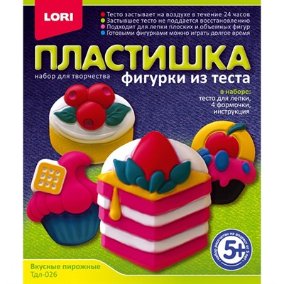 Набор для творчества Фигурки из теста Вкусные пирожные Тдл-026 Lori - фото 28018554