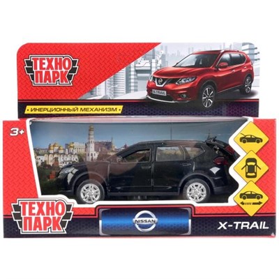 Модель X-TRAIL-BK Nissan X-TRAIL черный Технопарк  в коробке - фото 28019055