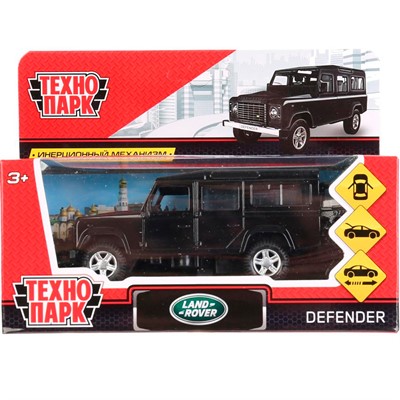 Модель DEFENDER-BK LAND ROVER DEFENDER черный Технопарк  в коробке - фото 28019441