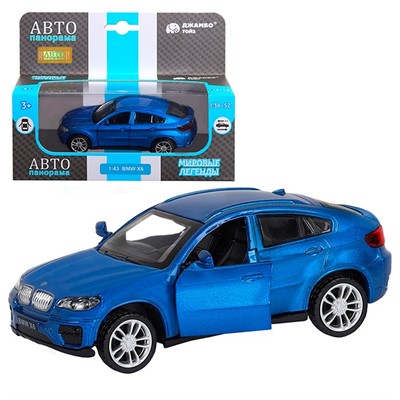 Модель 1:43 BMW X6,синий 1251253JB Автопанорама - фото 28027598