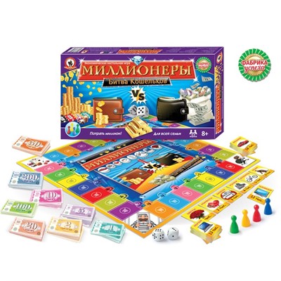 Игра экономическая Миллионеры. Битва кошельков.03500 - фото 28042159