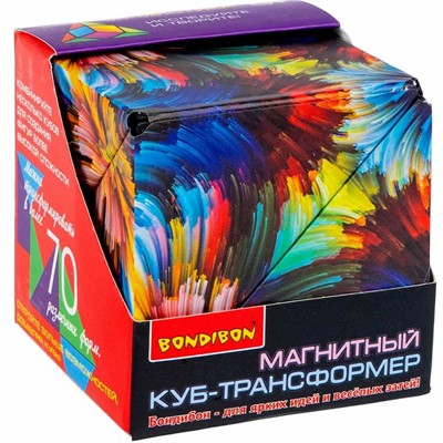 Магнитный куб-трансформер 3D-МИСТИКА Bondibon,ВOX 6,2x6,2x6,2cм, арт. 010. - фото 28051004