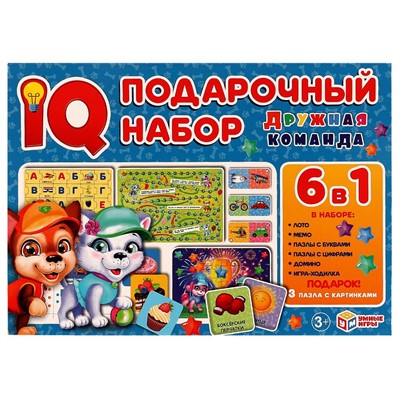 Игра Умка Дружная команда.IQ-подарочный набор 6 в 1 4680107928023 - фото 28062800