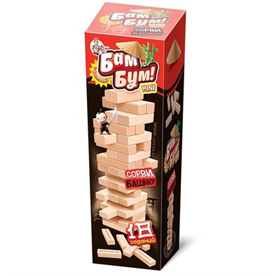 Игра Джанга Бум-бум mini Падающая башня 02790 - фото 30632104