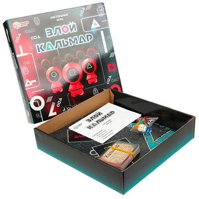 Игра Умка Злой кальмар .Игра квадрат.40 карточек 250*250*55мм 4650250506850 /20/ - фото 30782381