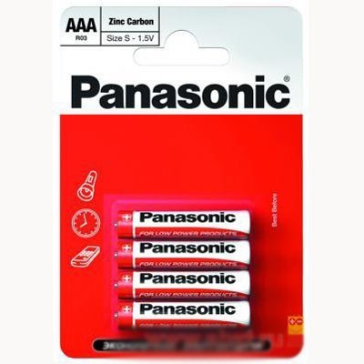 Элемент питания R03REL/4BPR/13319 Panasonic Zinc Carbon (4шт) R03/286 BL4  /цена за упак/ - фото 32986628