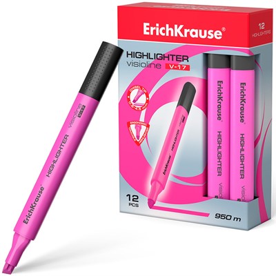 Текстовыделитель розовый Visioline V-17 Neon 56702 /Erich Krause/. - фото 32989283
