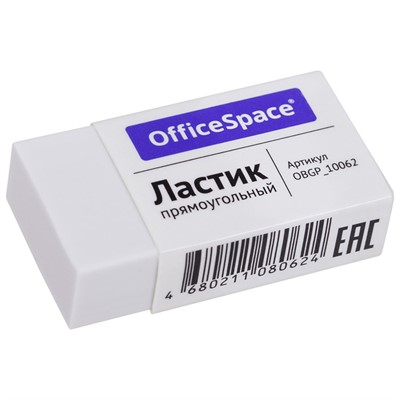 Ластик OfficeSpace, прямоугольный,38*20*10мм OBGP_10062 - фото 33001589