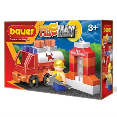 Конструктор Bauer 738 "Fireman" набор пожарная машина с цистерной - фото 33033169