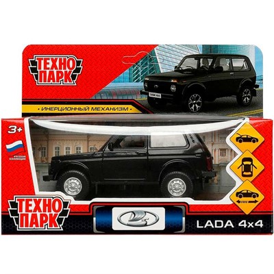 Модель LADA4X4-BK LADA 4х4 черный Технопарк  в коробке - фото 33033474