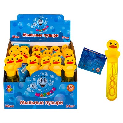 Мыльные пузыри Т23114 Мы-шарики! колба с фиг. крышкой утка 38 мл 1toy - фото 33755254