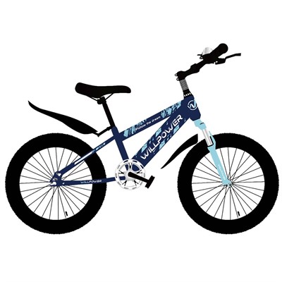 Велосипед двухколесный 20" WILLPOWER синий FG240624647R-1 - фото 35897361