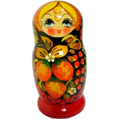 Деревянная Матрешка 5 в 1 средняя Ягодки, Эскиз 01, Клубничка М05140201 - фото 39747572