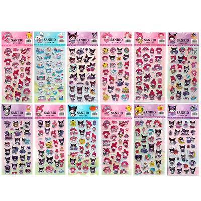 Наклейки 3D Sanrio Kuromi and friends 10*22 см, 5 дизайнов в ассортименте 75809 - фото 41387059