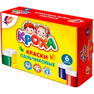 Краски пальчиковые 6 цв. 40 мл 24С 1508-08 /ЛУЧ/ - фото 43547067