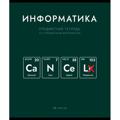 Тетрадь 48 л. клетка Нахимичили Информатика 022884 - фото 43805851