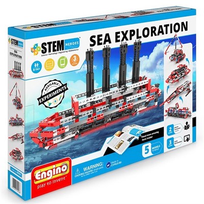 Конструктор Engino Морские исследования 5 моделей,серия STEM HEROES STH71 - фото 45516850