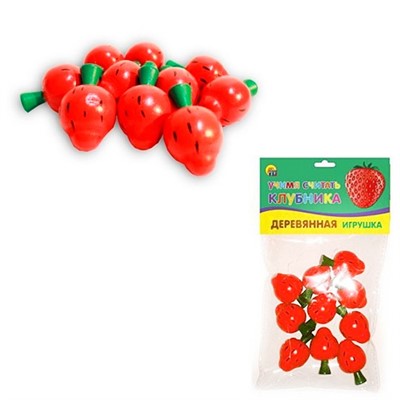 Деревянный счетный материал Клубника ИД-5920 - фото 47033686
