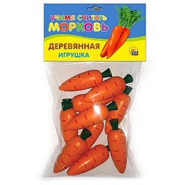 Деревянный счетный материал Морковь ИД-5923 - фото 47033687