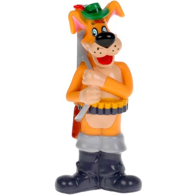Резиновая игрушка Собака Шарик LXST12R в сетке - фото 47034038