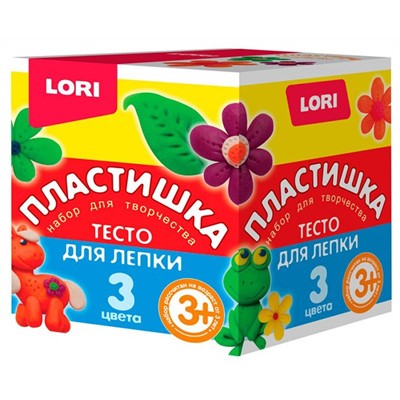 Набор для творчества Тесто для лепки №16 3 цв. по 70 гр. Тдл-019 Lori - фото 47034302