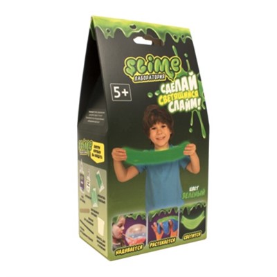 Лизун Slime Набор малый для мальчиков Лаборатория,зеленый100гр. SS100-4 - фото 47035300