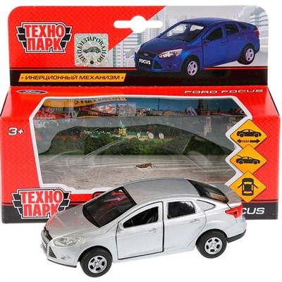 Модель SB-16-45-N(SL)-WB FORD Focus серебристый Технопарк  в коробке - фото 47035665