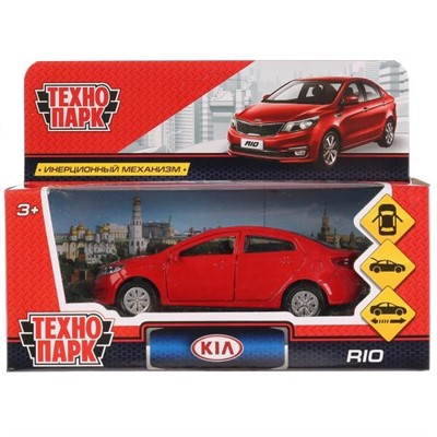 Модель RIO-RD KIA RIO красный Технопарк в коробке - фото 47035838