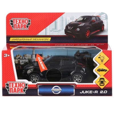 Модель JUKE-BKM-SL NISSAN JUKE-R 2.0 черный Технопарк  в коробке - фото 47036388