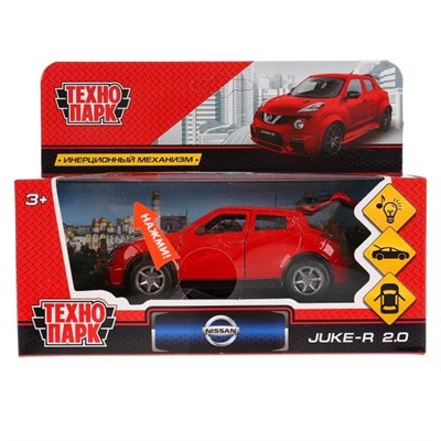 Модель JUKE-RDS-SL NISSAN JUKE-R 2.0 красный Технопарк  в коробке - фото 47036434