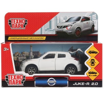 Модель JUKE-BKM-WTS NISSAN JUKE-R 2.0 белый Технопарк  в коробке - фото 47036472