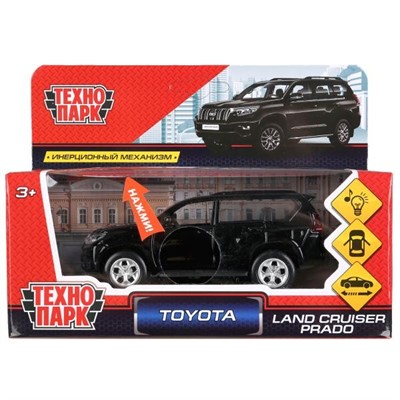 Модель PRADO-BK-SL Toyota Prado черная Технопарк  в коробке - фото 47036704