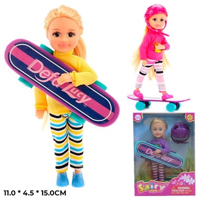 Кукла 8295 на скейте Defa Lucy - фото 47036793