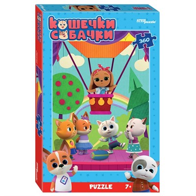Пазл 360 Кошечки и собачки 96107 Степ /12/ - фото 47041025