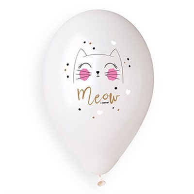 Шар 12" с рис Мяу 2цв/Ит 25 шт 1103-2130 /цена упак/ - фото 47041639