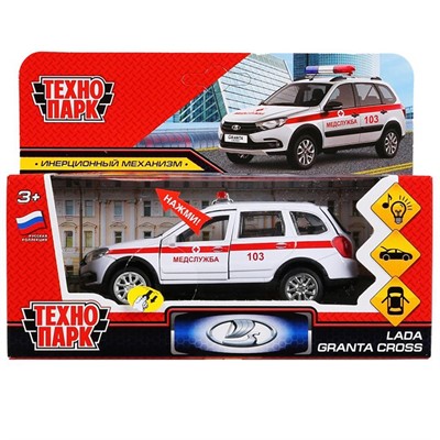 Модель GRANTACRS-12SLAMB-WH LADA grantacross 2019 скор Технопарк  в коробке - фото 47042733