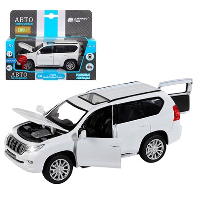 Модель 1:32 Land Cruiser Prado, белый 1251319JB Автопанорама - фото 47043650