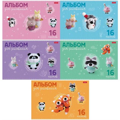 Альбом для рисования 16 л. Вязунчики 16А4В Hatber - фото 47043826