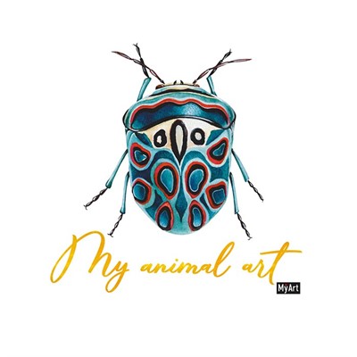 Скетчбук 461-0-144-86642-2 MyArt. My animal Art Жук - фото 47044100