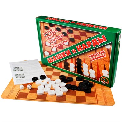 Шашки/нарды большие (умные игры) 01069 - фото 47045176