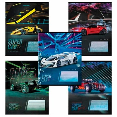 Тетрадь 12 л. А4 клетка  SUPER CAR 106465 BRAUBERG - фото 47045531