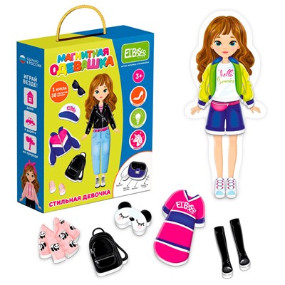 Игра На магнитах.Одевашка.Стильная девочка ET05-007 - фото 47046596
