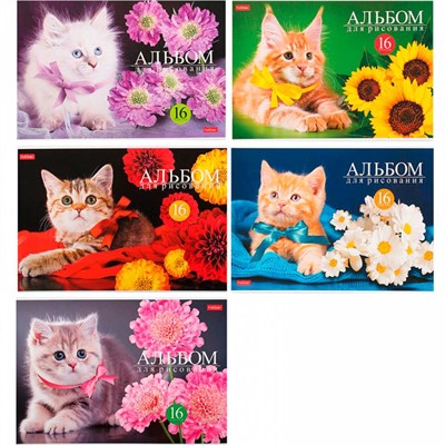 Альбом для рисования 16 л. На мягких лапках 16А4В Hatber - фото 47047709