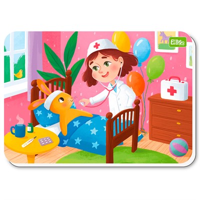 Пазл Магнитный А5 Доктор 12 элементов ET04-022 - фото 47049133