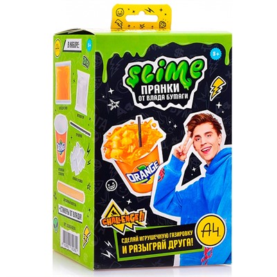 Лизун Slime Лаборатория Пранк Влад А4, Газировка апельсиновая SS500-40194 - фото 47050475